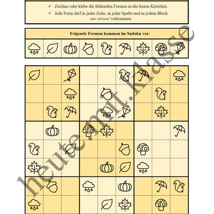 Sudoku 9x9: Herbst