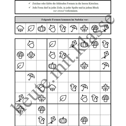 Sudoku 9x9: Herbst