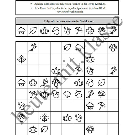 Sudoku 9x9: Herbst