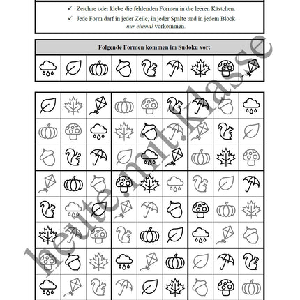 Sudoku 9x9: Herbst