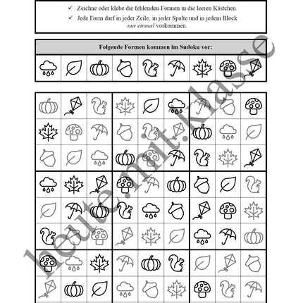 Sudoku 9x9: Herbst