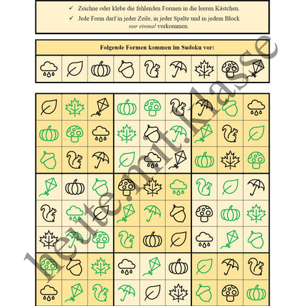 Sudoku 9x9: Herbst