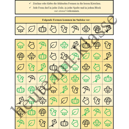 Sudoku 9x9: Herbst