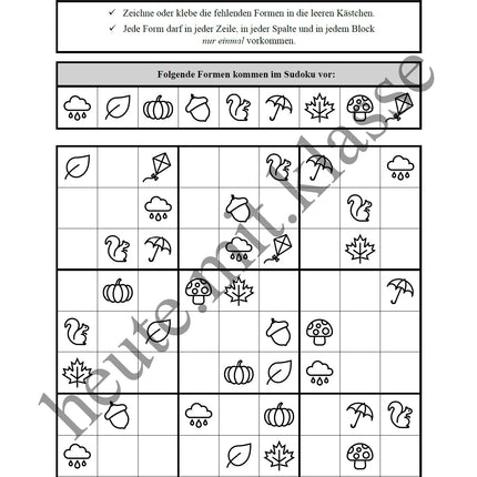Sudoku 9x9: Herbst