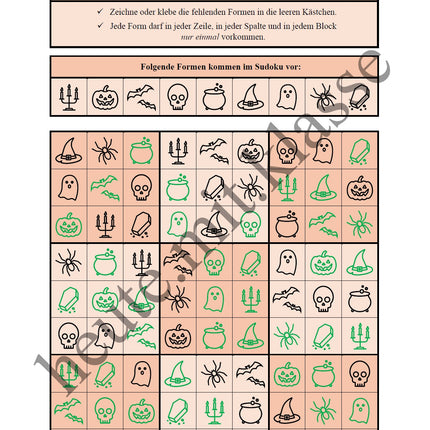 Sudoku 9x9: Halloween