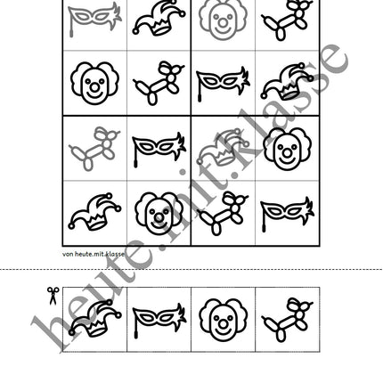 Sudoku 4x4: Fasching & Karneval & Fastnacht