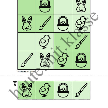 Sudoku 4x4: Ostern