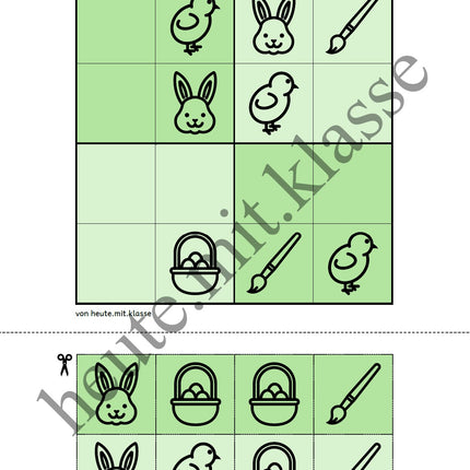Sudoku 4x4: Ostern