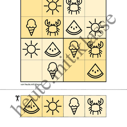 Sudoku 4x4: Sommer & Sommerferien