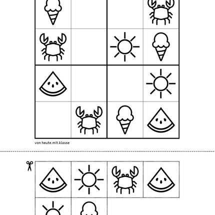 Sudoku 4x4: Sommer & Sommerferien