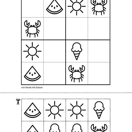 Sudoku 4x4: Sommer & Sommerferien