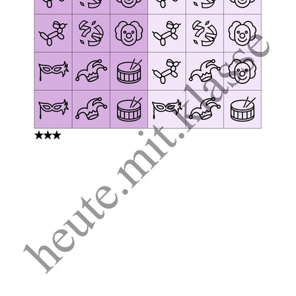 Sudoku 6x6: Fasching & Karneval & Fastnacht