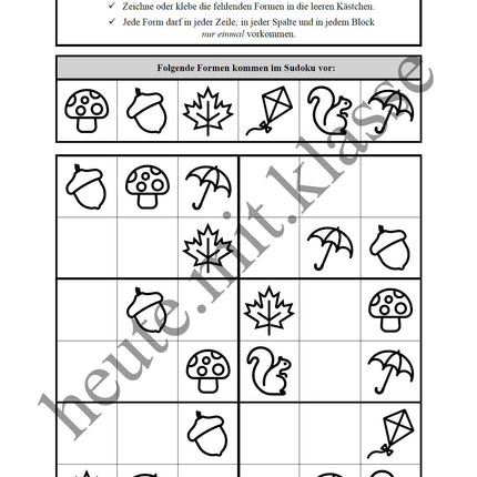 Sudoku 6x6: Herbst