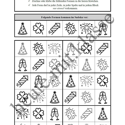 Sudoku 6x6: Neujahr & Silvester