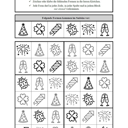 Sudoku 4x4: Neujahr & Silvester