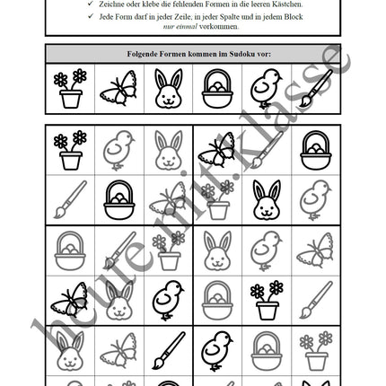 Sudoku 6x6: Ostern