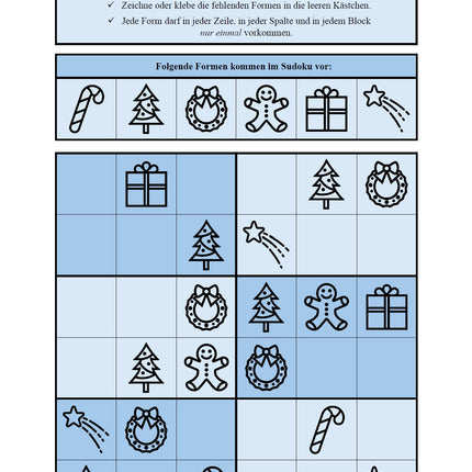 Sudoku 6x6: Weihnachten & Advent