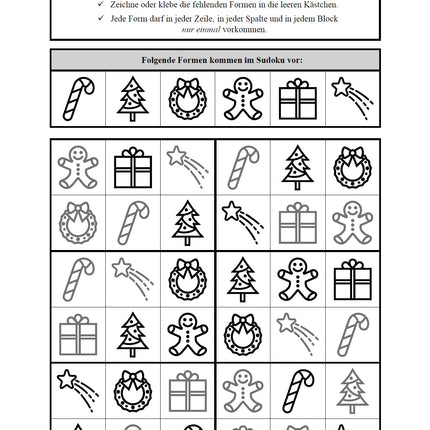 Sudoku 6x6: Weihnachten & Advent