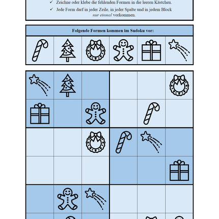 Sudoku 6x6: Weihnachten & Advent