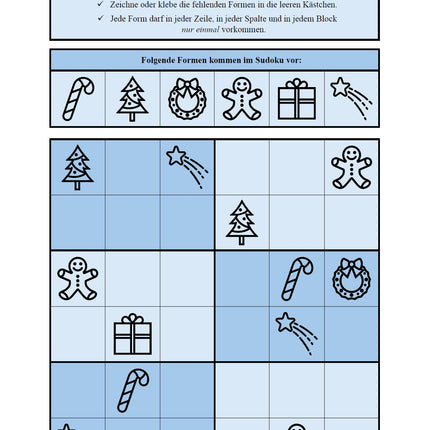Sudoku 6x6: Weihnachten & Advent