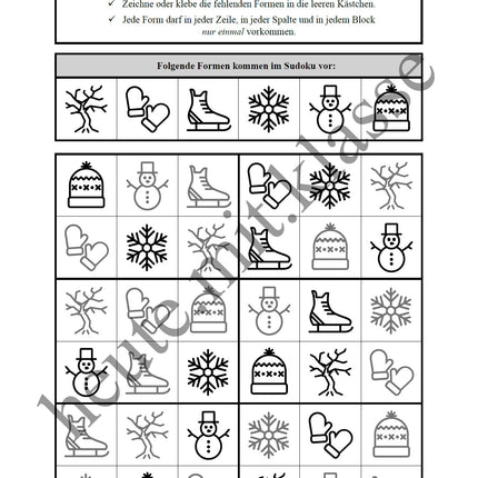 Sudoku 6x6: Winter