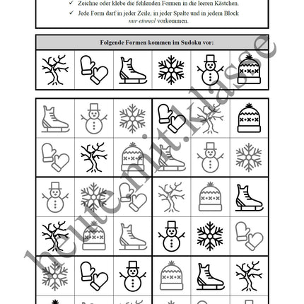 Sudoku 6x6: Winter