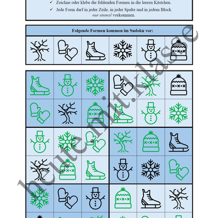 Sudoku 6x6: Winter