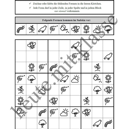 Sudoku 9x9: Frühling