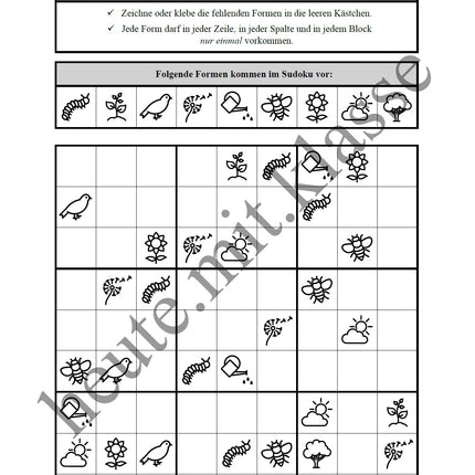 Sudoku 9x9: Frühling