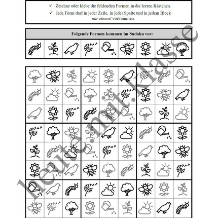 Sudoku 9x9: Frühling