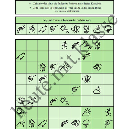 Sudoku 9x9: Frühling