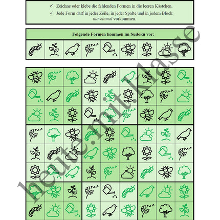 Sudoku 9x9: Frühling