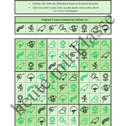 Sudoku 9x9: Frühling