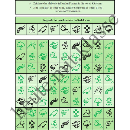Sudoku 9x9: Frühling