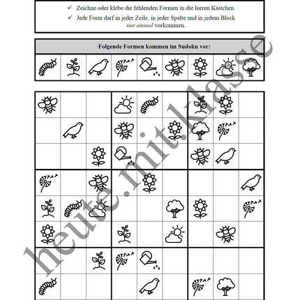 Sudoku 9x9: Frühling