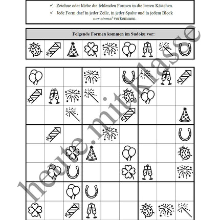 Sudoku 9x9: Neujahr & Silvester