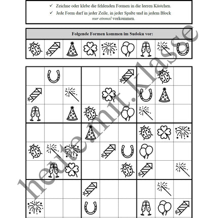 Sudoku 9x9: Neujahr & Silvester