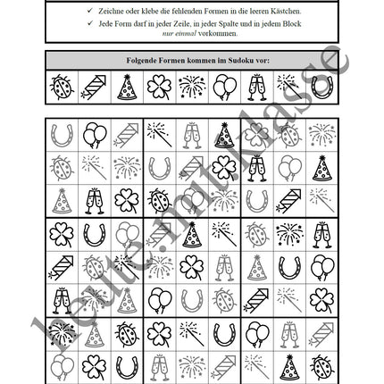 Sudoku 9x9: Neujahr & Silvester