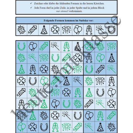 Sudoku 9x9: Neujahr & Silvester