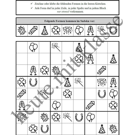 Sudoku 9x9: Neujahr & Silvester