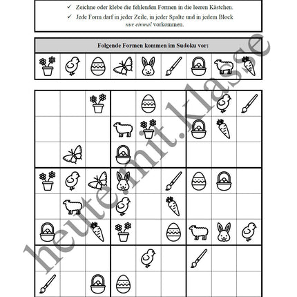 Sudoku 9x9: Ostern