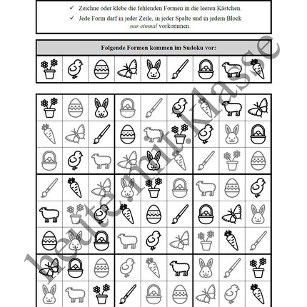 Sudoku 9x9: Ostern