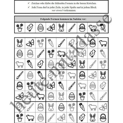 Sudoku 9x9: Ostern