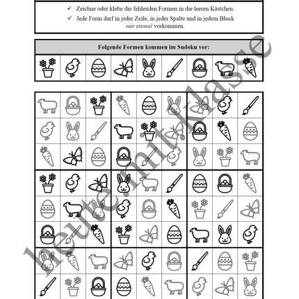 Sudoku 9x9: Ostern