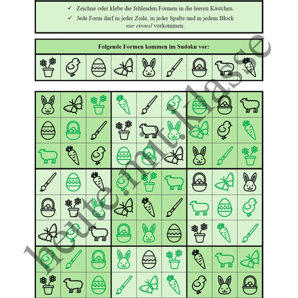 Sudoku 9x9: Ostern