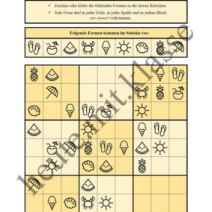 Sudoku 9x9: Sommer & Sommerferien