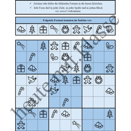 Sudoku 9x9: Weihnachten & Advent