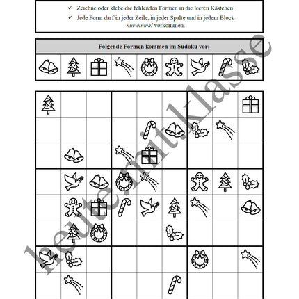 Sudoku 9x9: Weihnachten & Advent