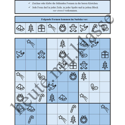 Sudoku 9x9: Weihnachten & Advent