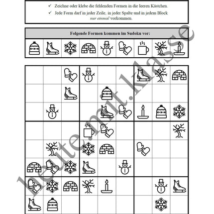Sudoku 9x9: Winter